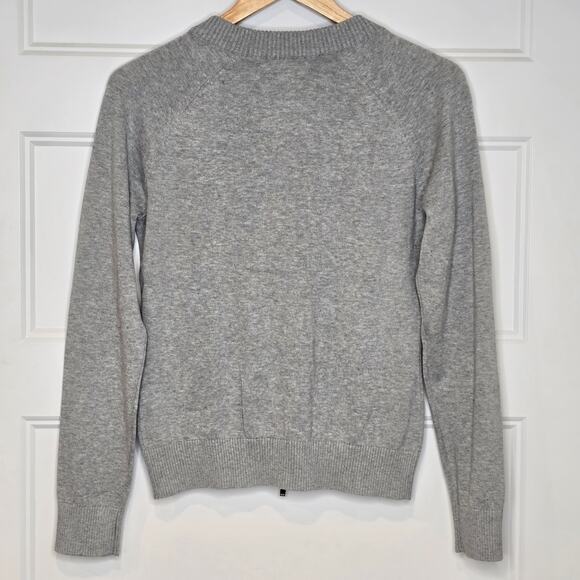 Cutter & Buck 100% Cotton Gray Full Zip Sweater XS – Timeless Knit Style NWT - Picture 2 of 9